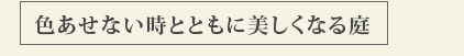 色あせない時とともに美しくなる庭